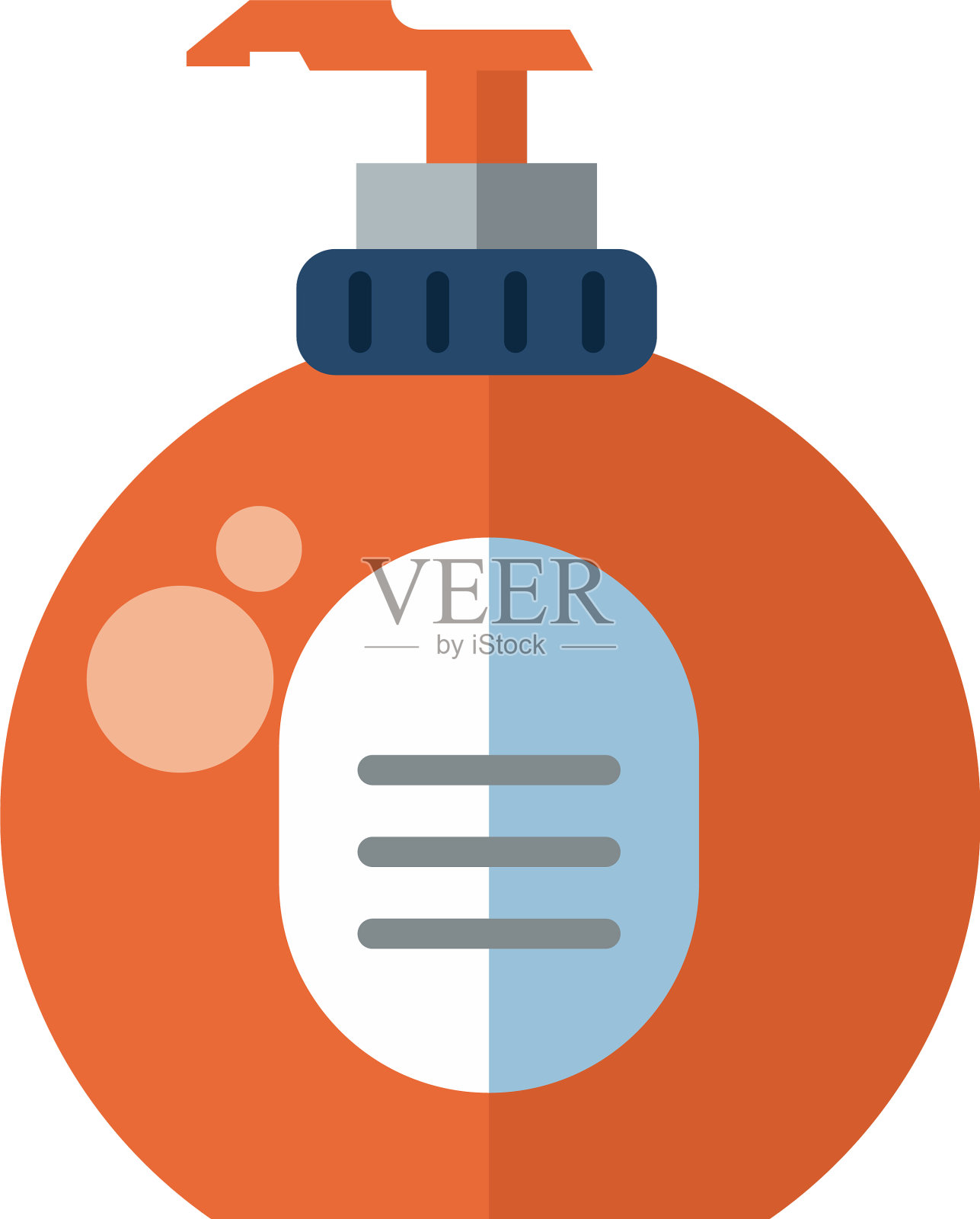 消毒塑料瓶产品用推插画图片素材