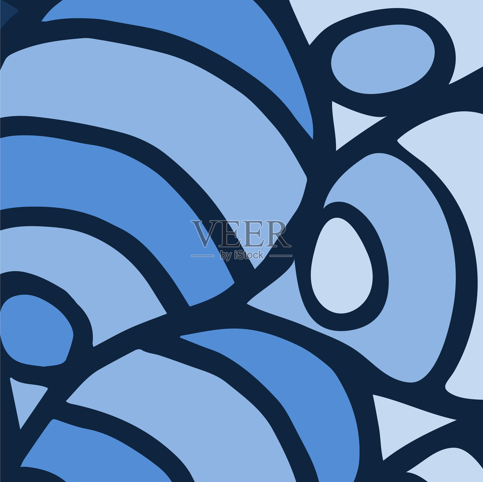 蓝色和深蓝色的抽象背景插画图片素材