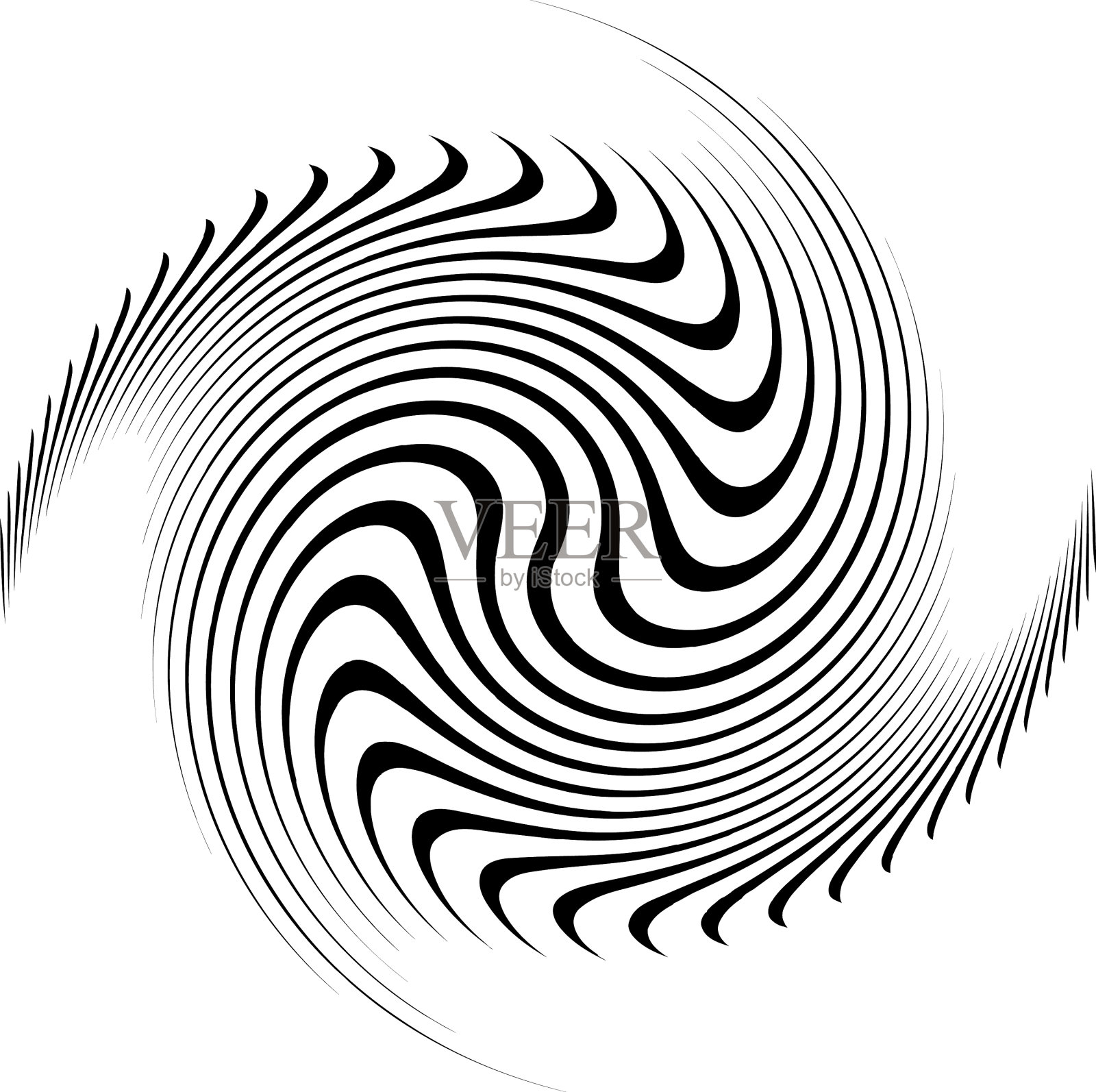 单色蜗壳旋涡形状扭曲螺旋插画图片素材