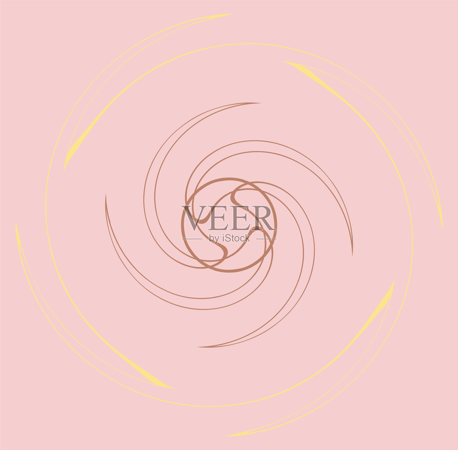 单一杂色多色和多彩的螺旋插画图片素材