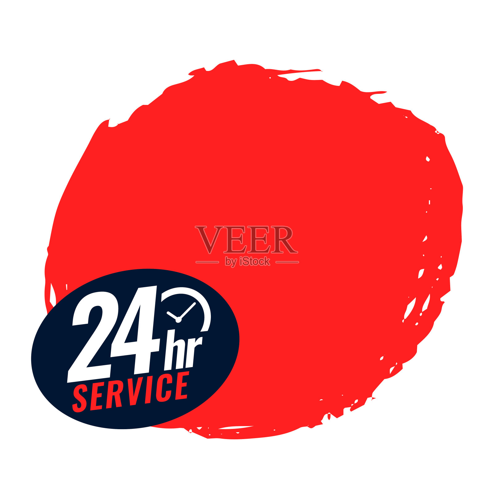 24小时服务背景与文本空间设计元素图片