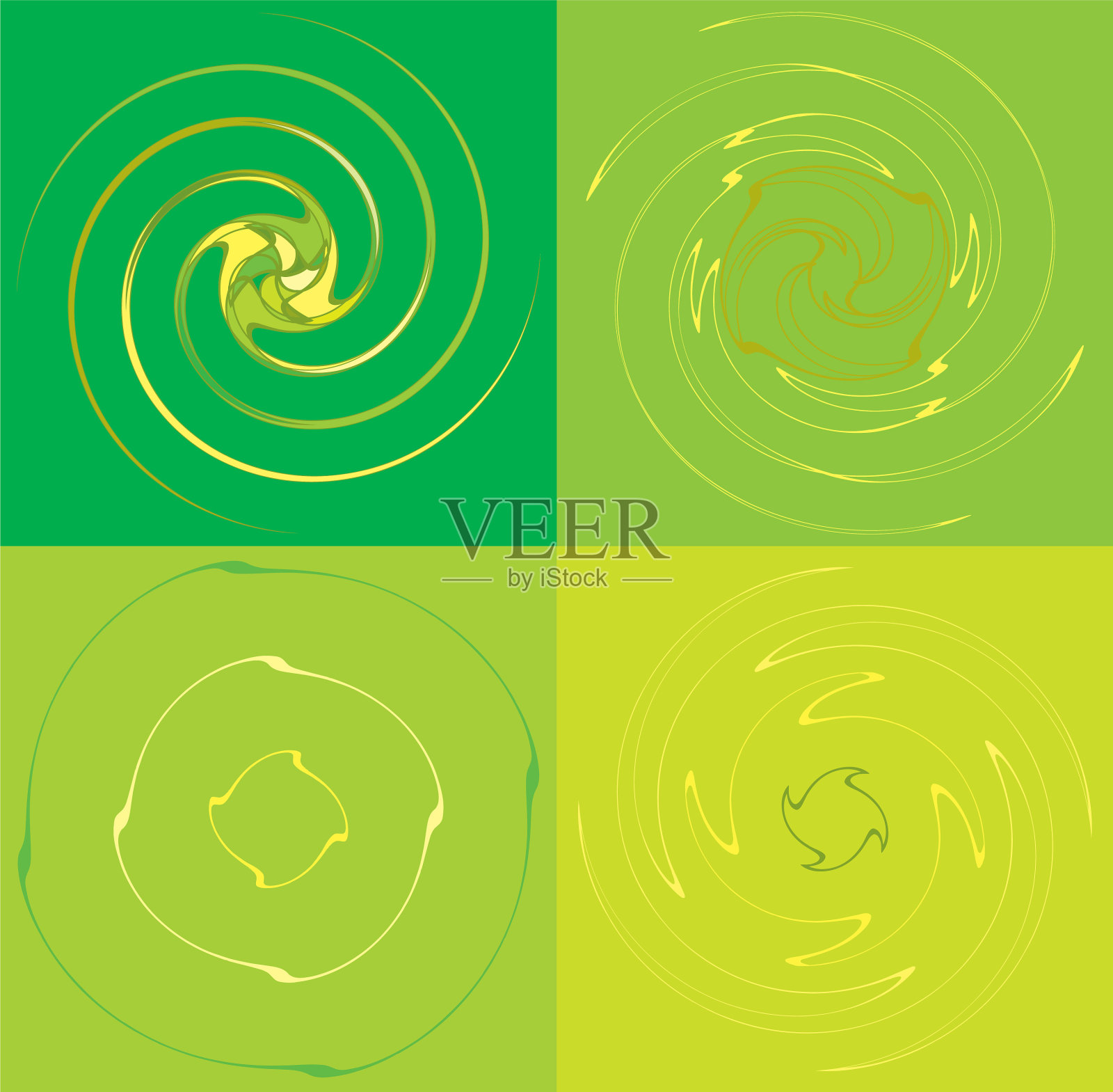 设置彩色多色和单色循环插画图片素材