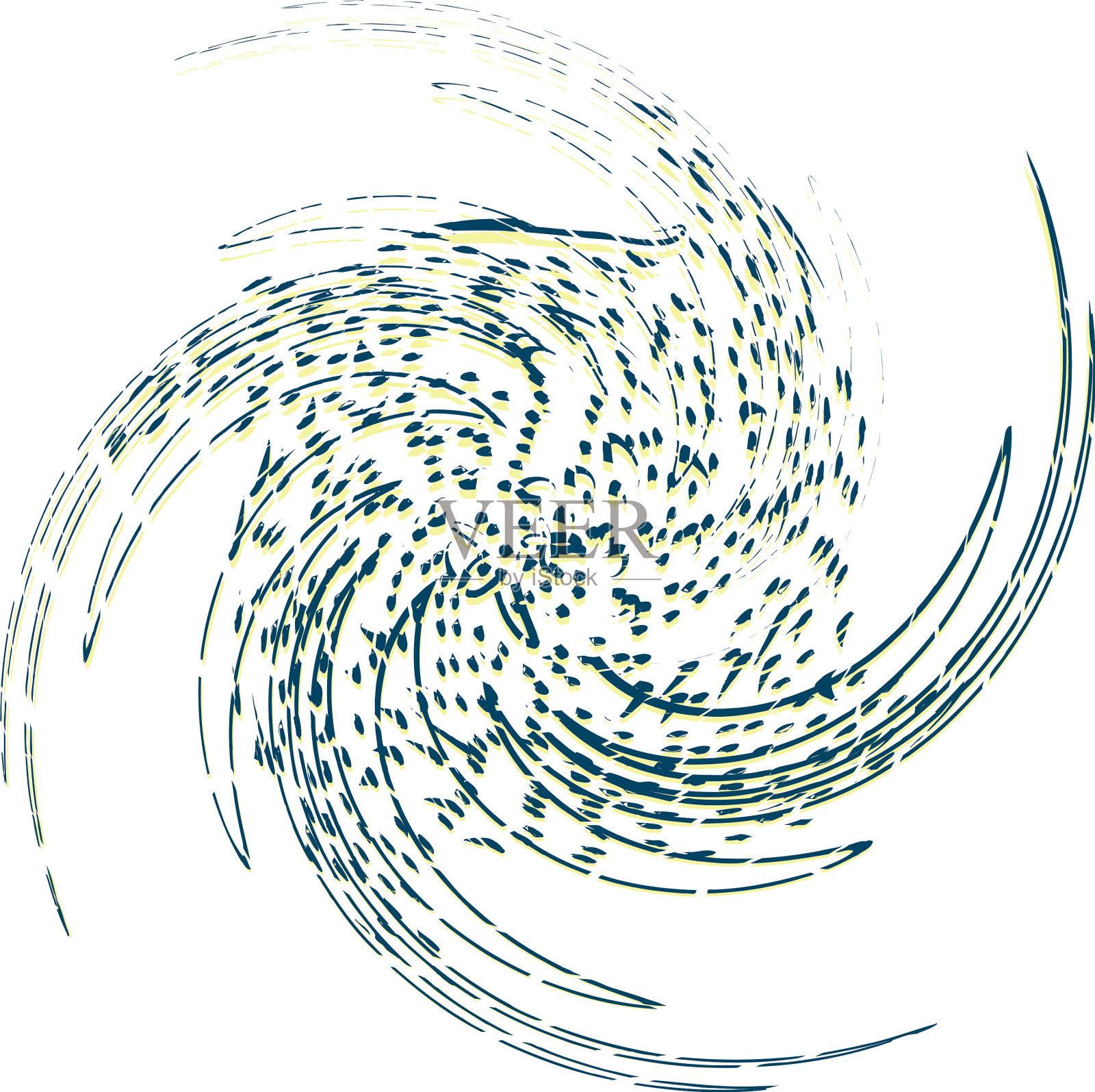 单色旋涡形状用单色插画图片素材