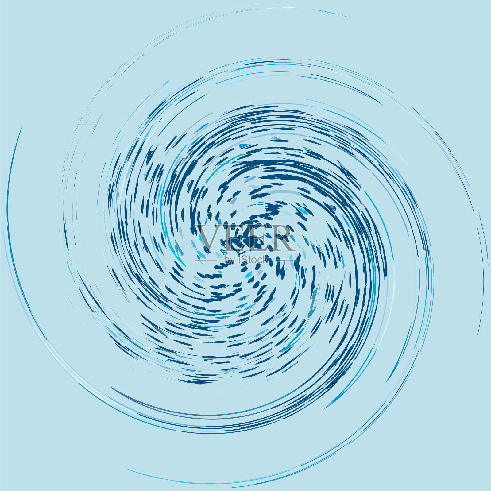 单色环旋转循环同心圆环插画图片素材