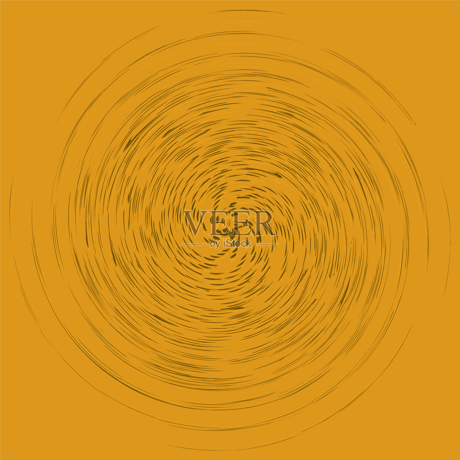 单色环旋转循环同心圆环插画图片素材