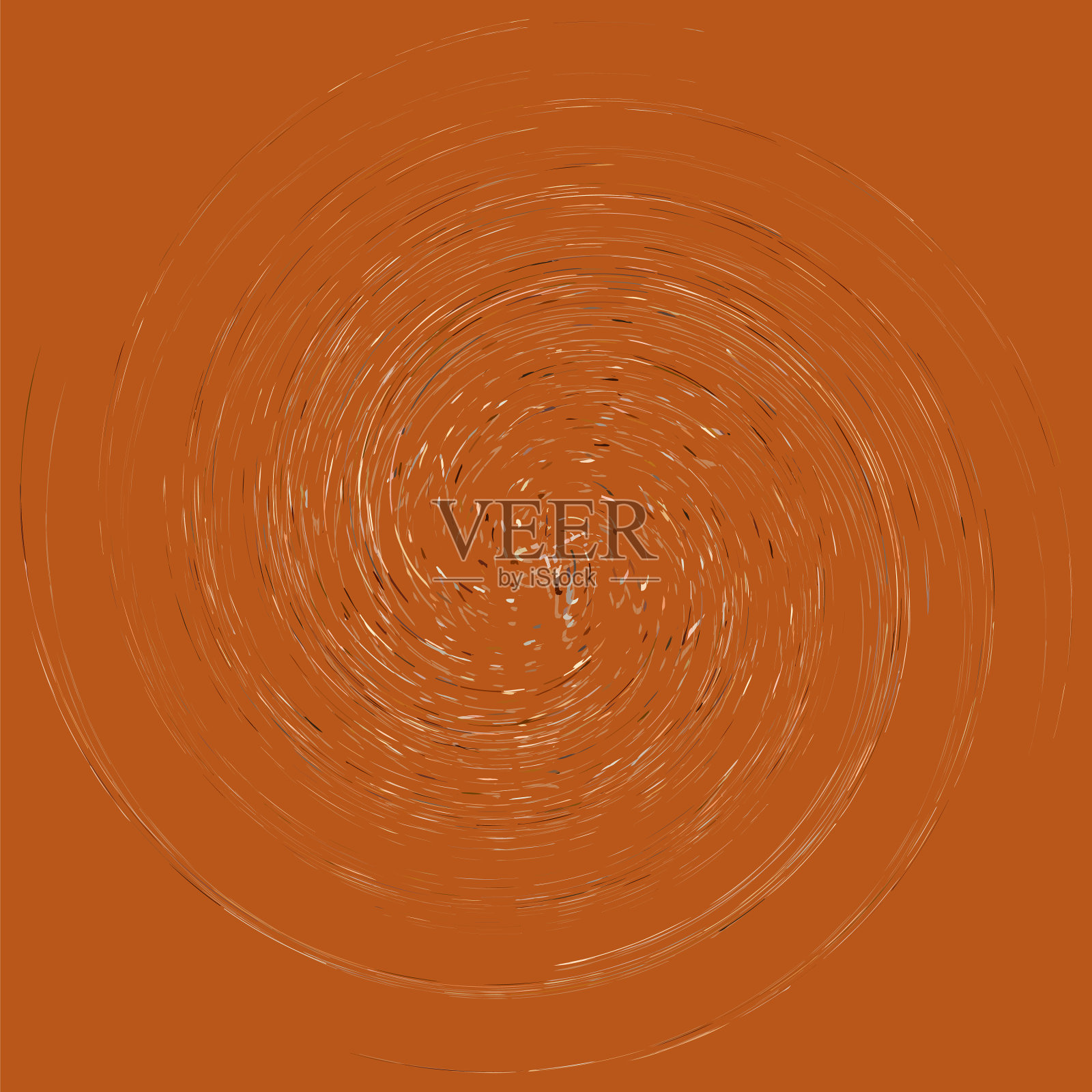 单色环旋转循环同心圆环插画图片素材