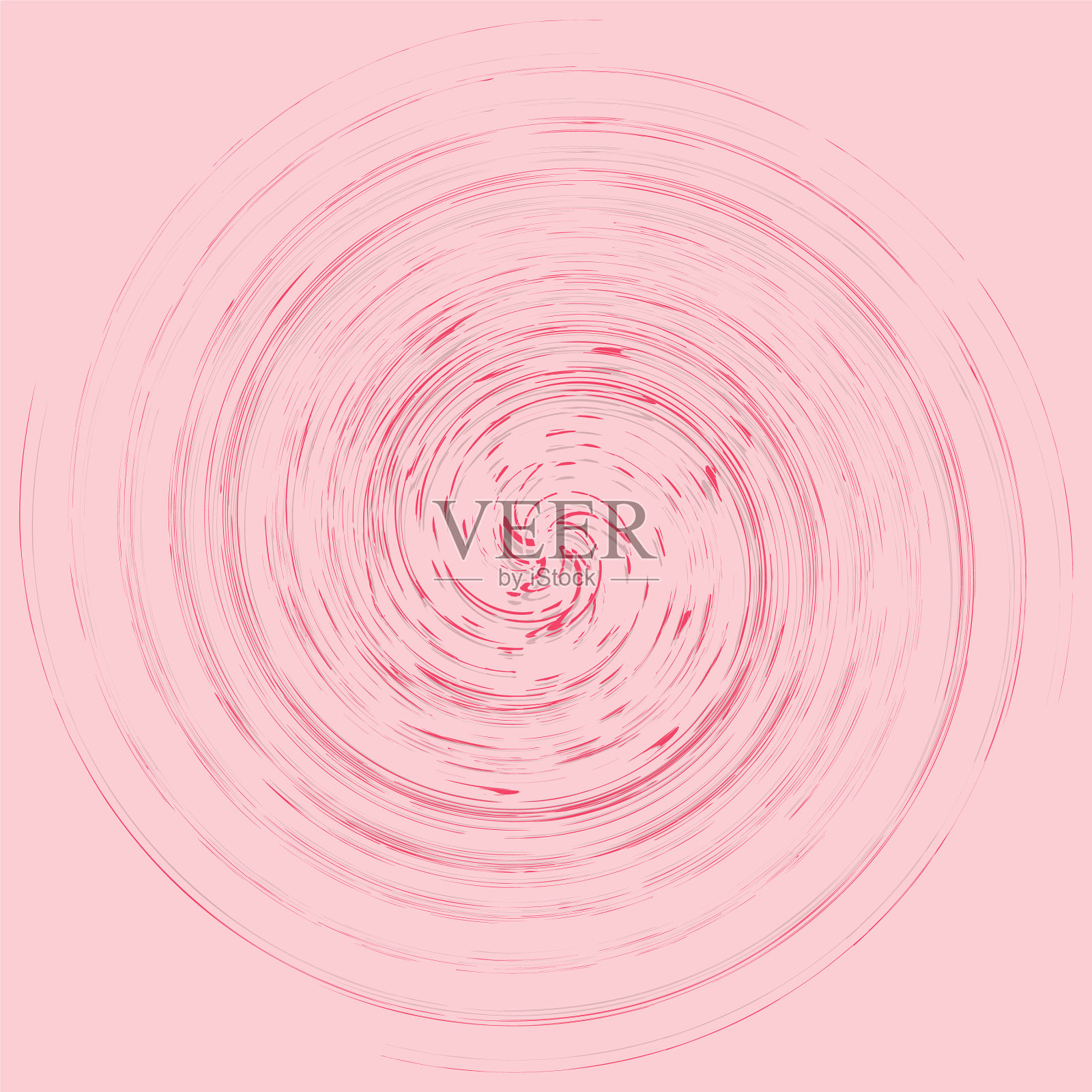 单色环旋转循环同心圆环插画图片素材