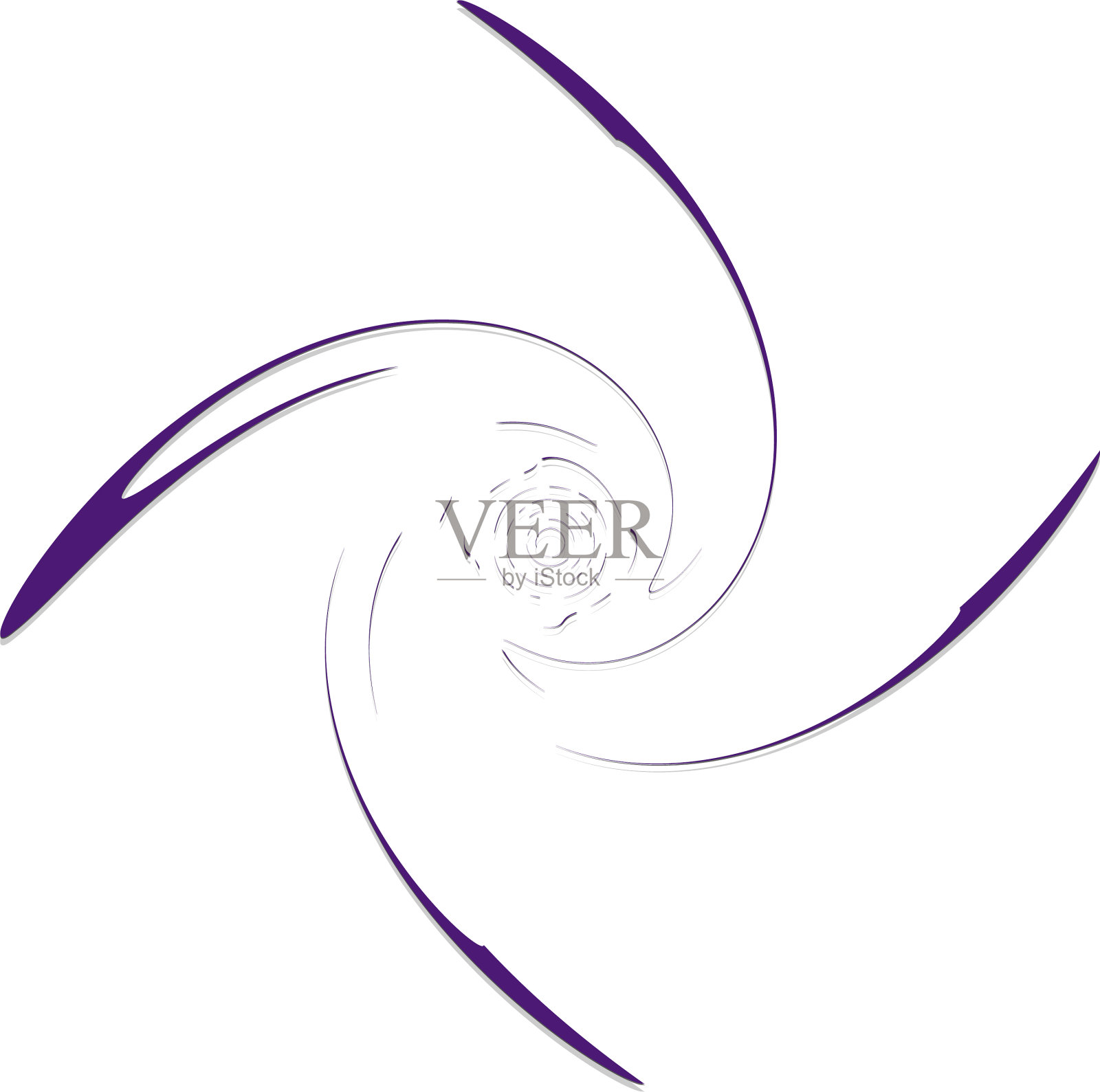 单色旋涡与单色旋涡形状插画图片素材