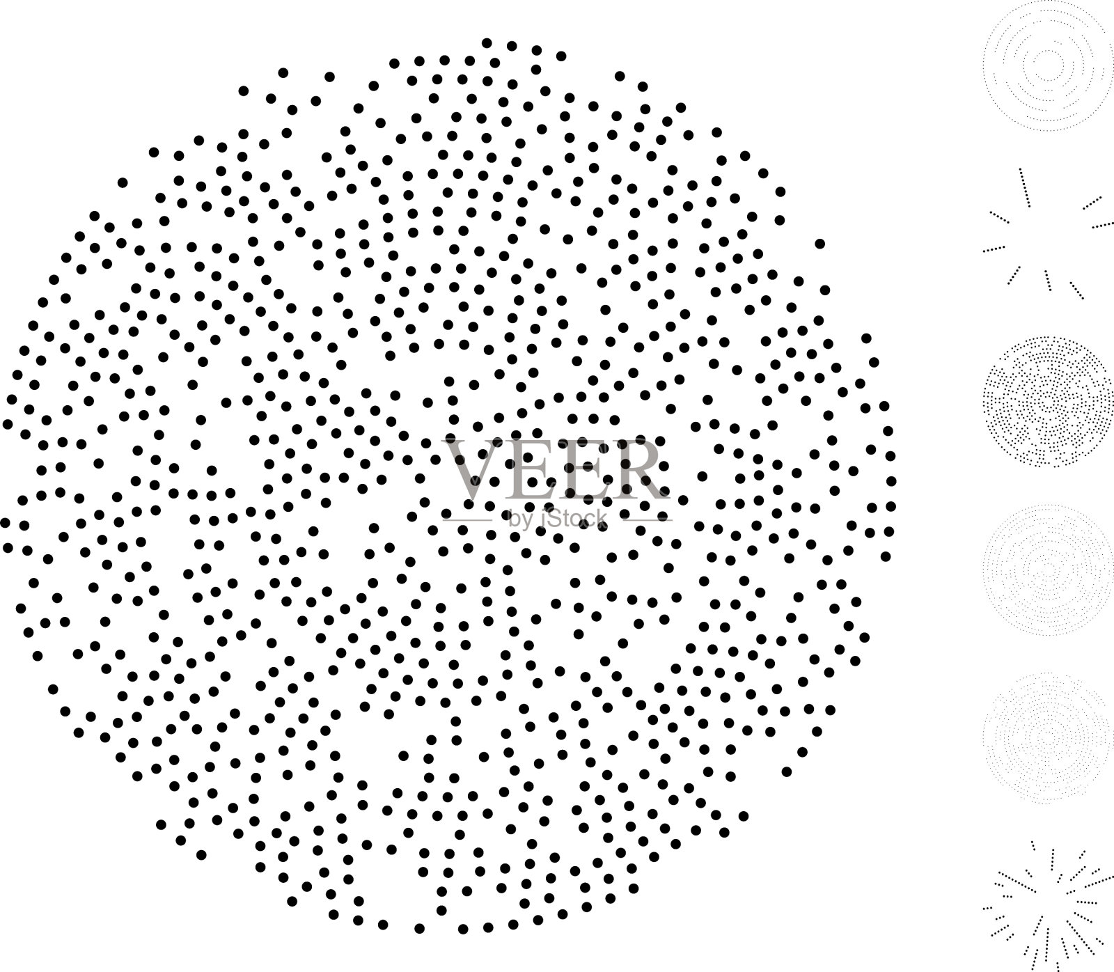 随机点，圆圈，抽象斑点，点插画图片素材