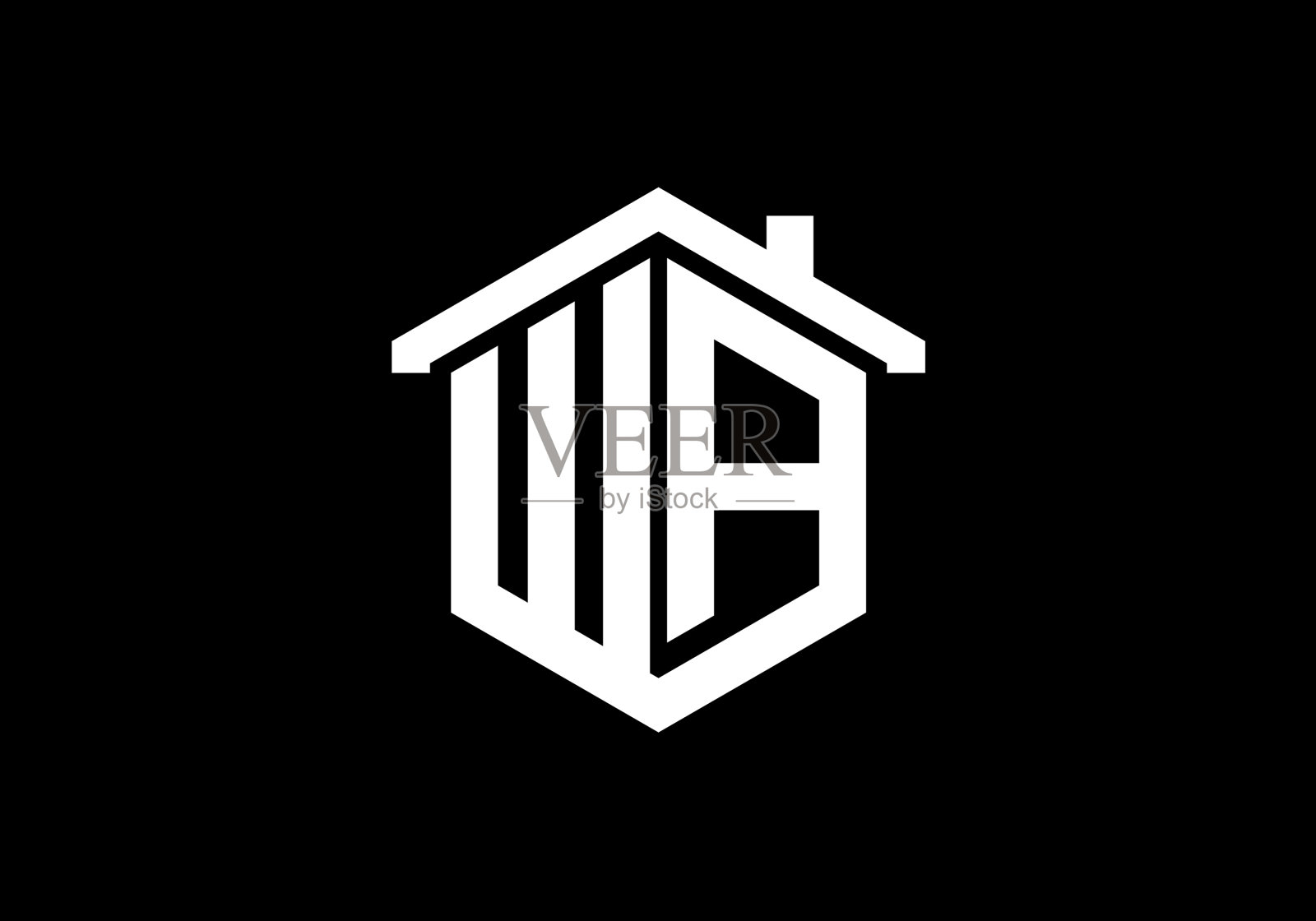 一个wa首字母标志设计模板插画图片素材