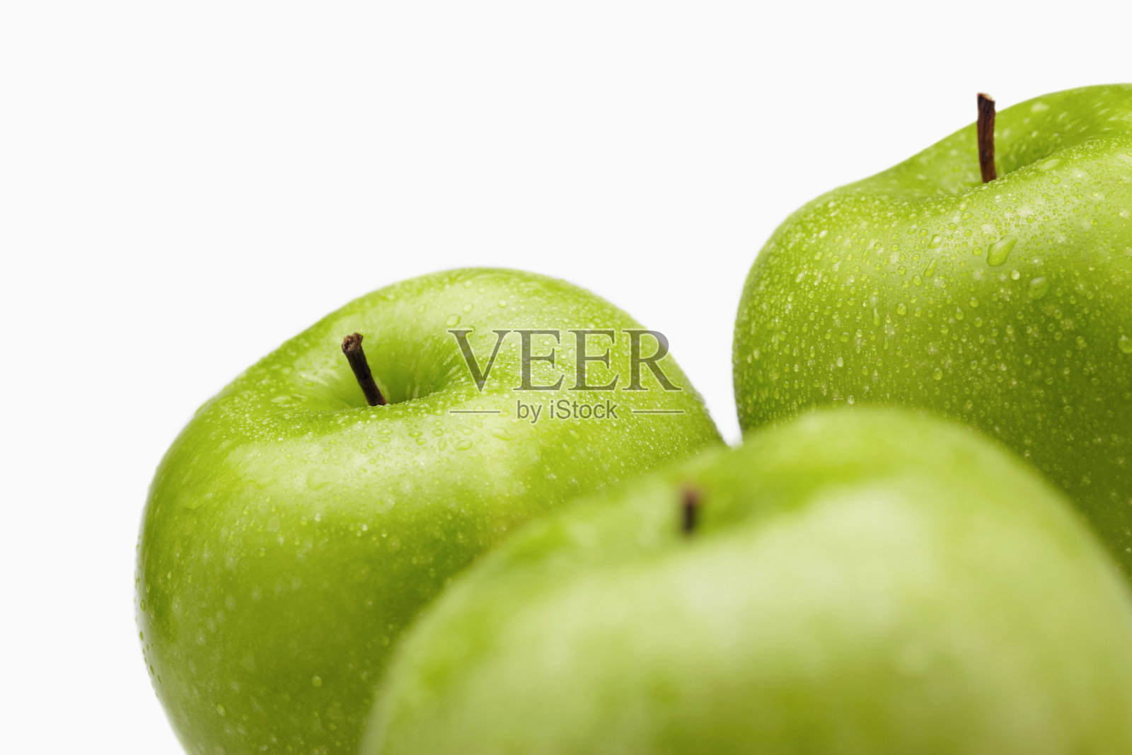 有水滴的青苹果照片摄影图片