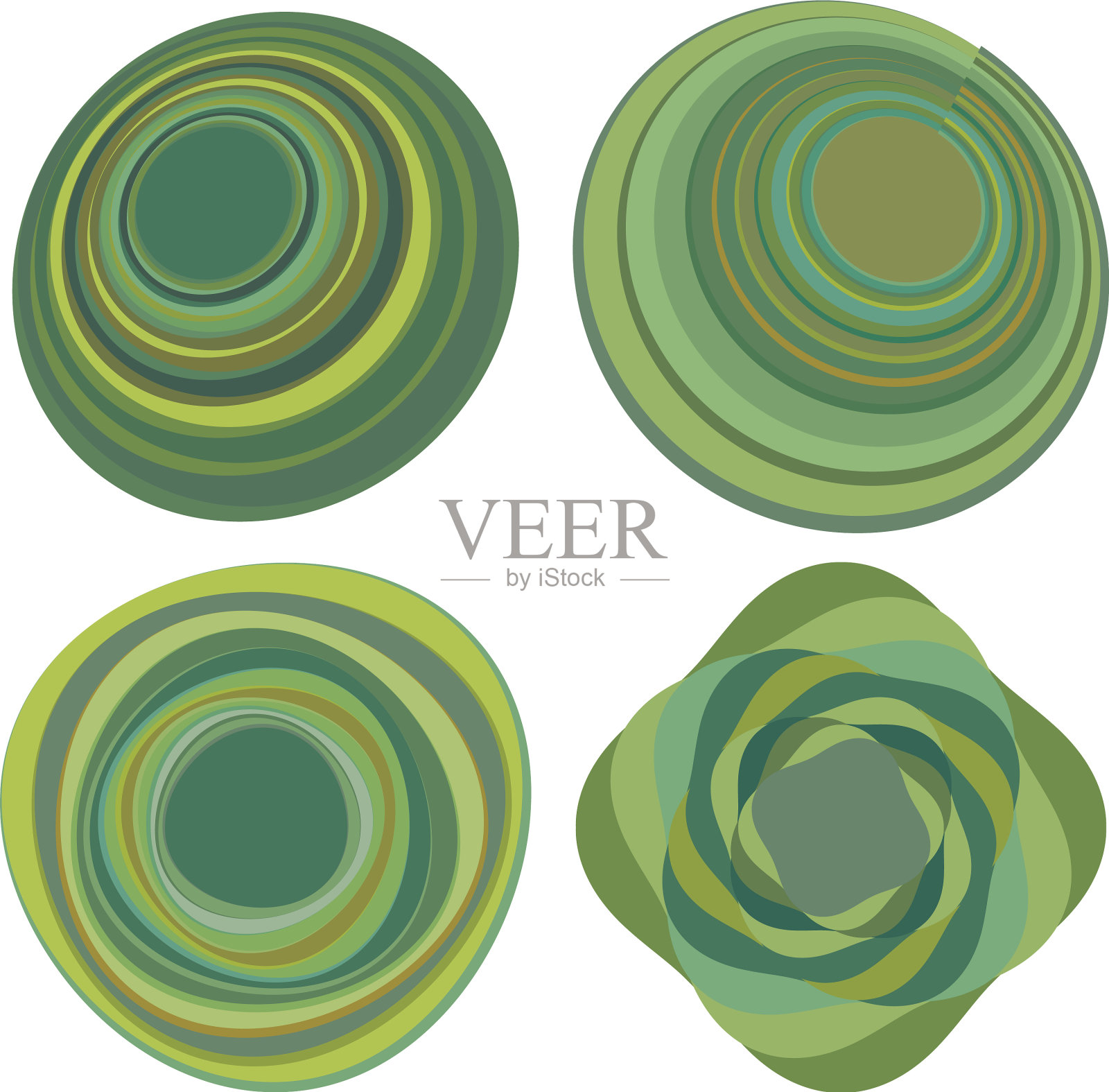 设置彩色多色和单色循环插画图片素材