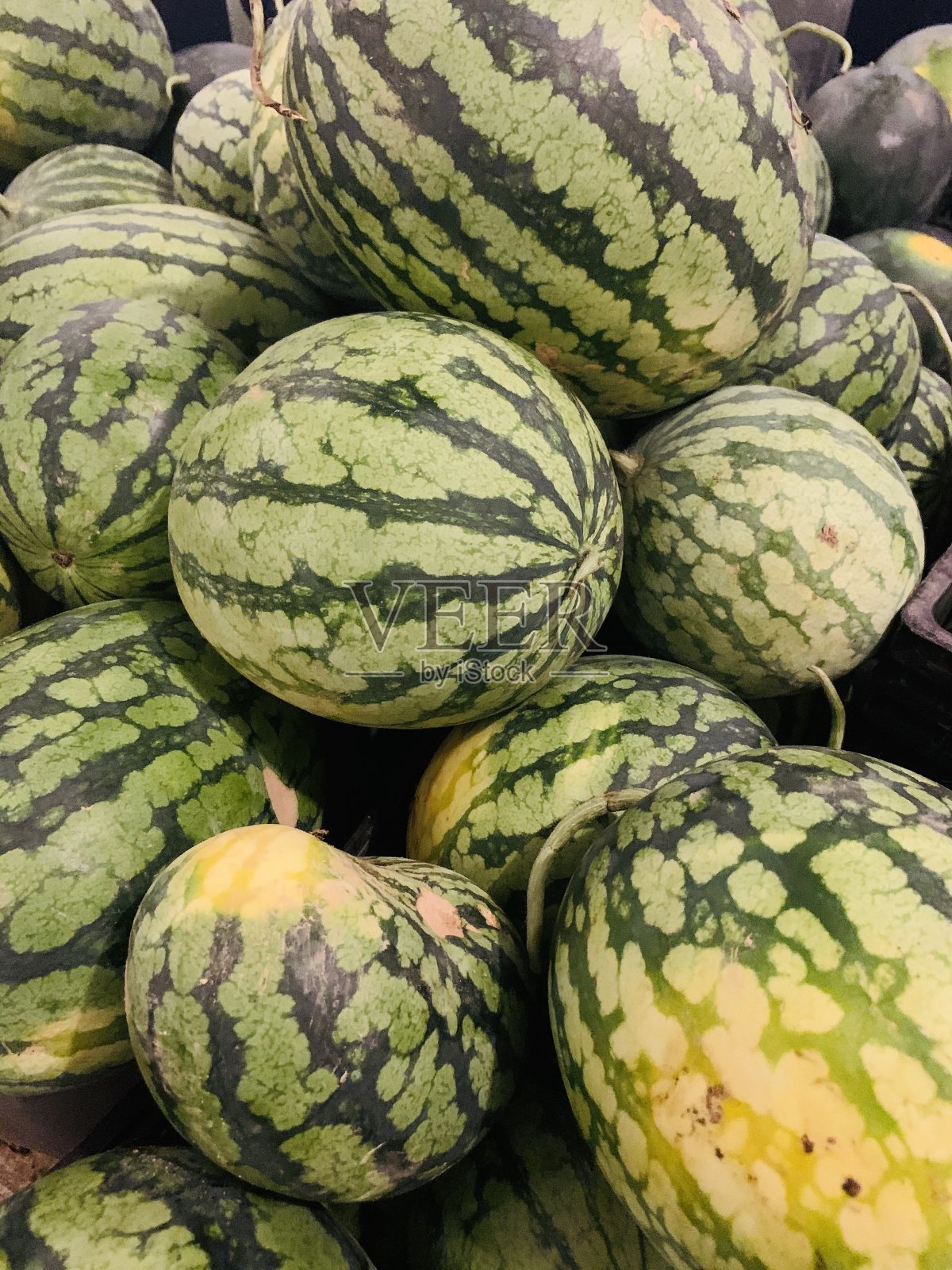 农场鲜黄西瓜照片摄影图片