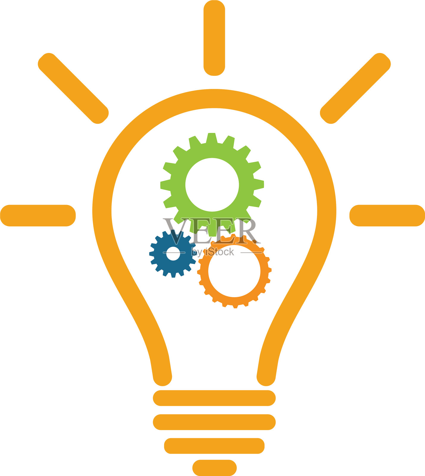 灯泡ideacreative概念图标素材