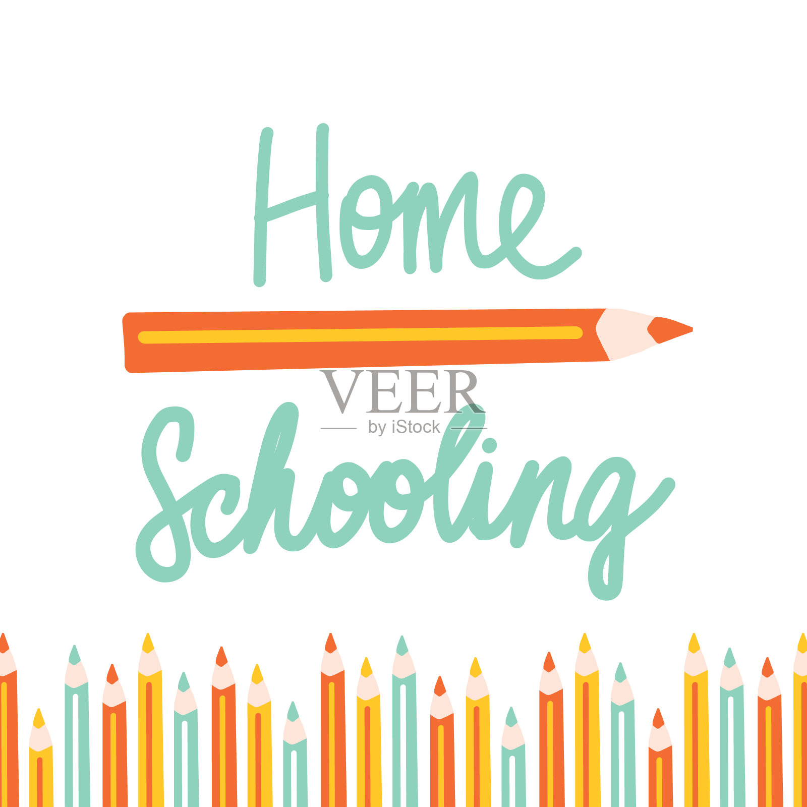 家庭教育。矢量插图在平面风格。小学，回到学校，学习插画图片素材