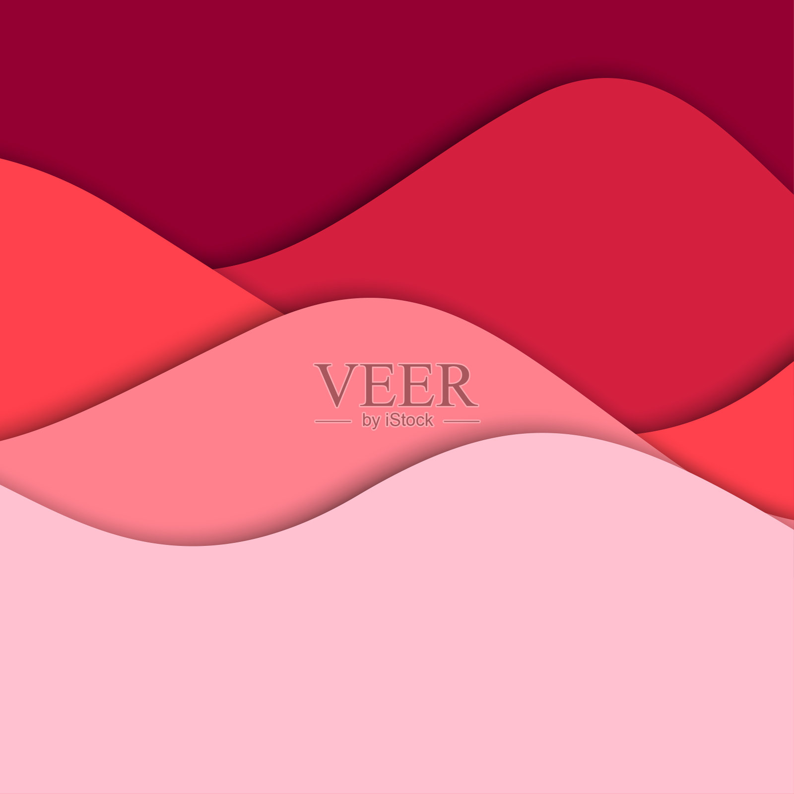 3D抽象背景和剪纸形状，矢量插图插画图片素材