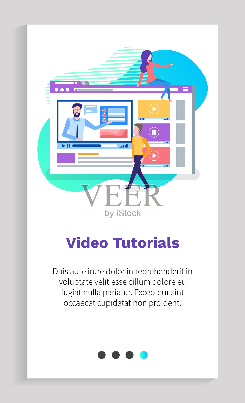 电子学习技术，社交网络，网络向量设计模板素材