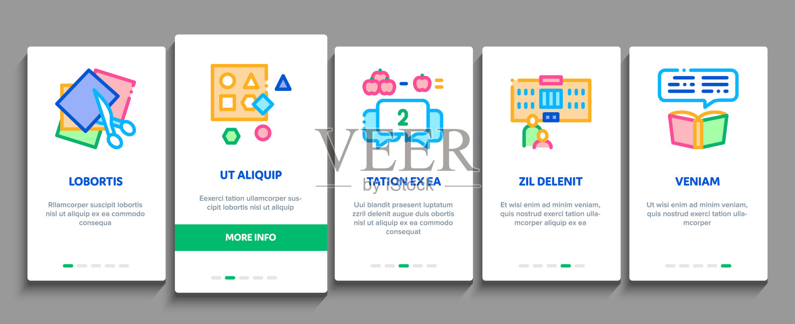 学前教育入职元素图标集向量设计模板素材