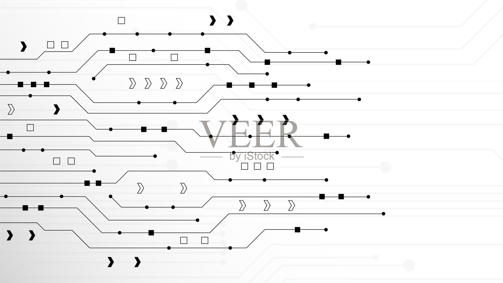 高科技数字数据连接系统插画图片素材
