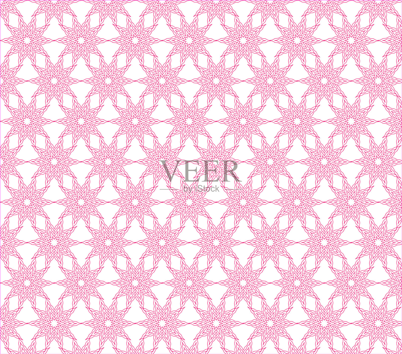 无缝粉红色图案与花的纹理插画图片素材