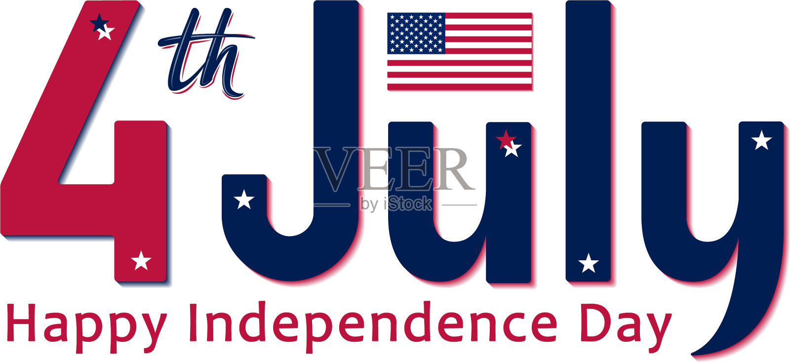 7月4日是美国独立日插画图片素材