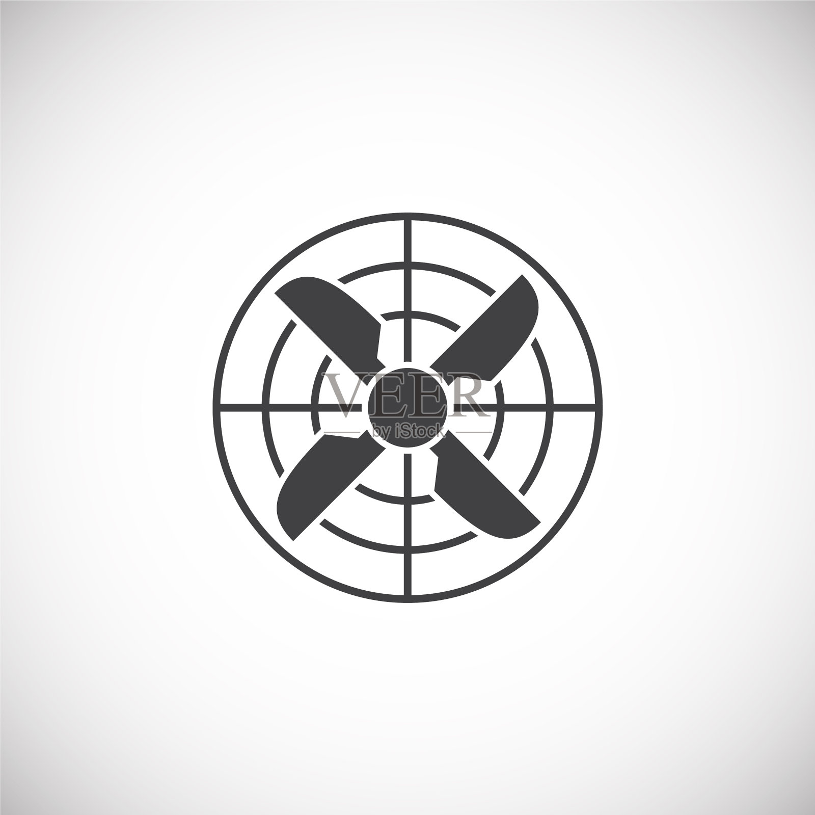 在图形和网页设计的背景上的风扇图标插画图片素材