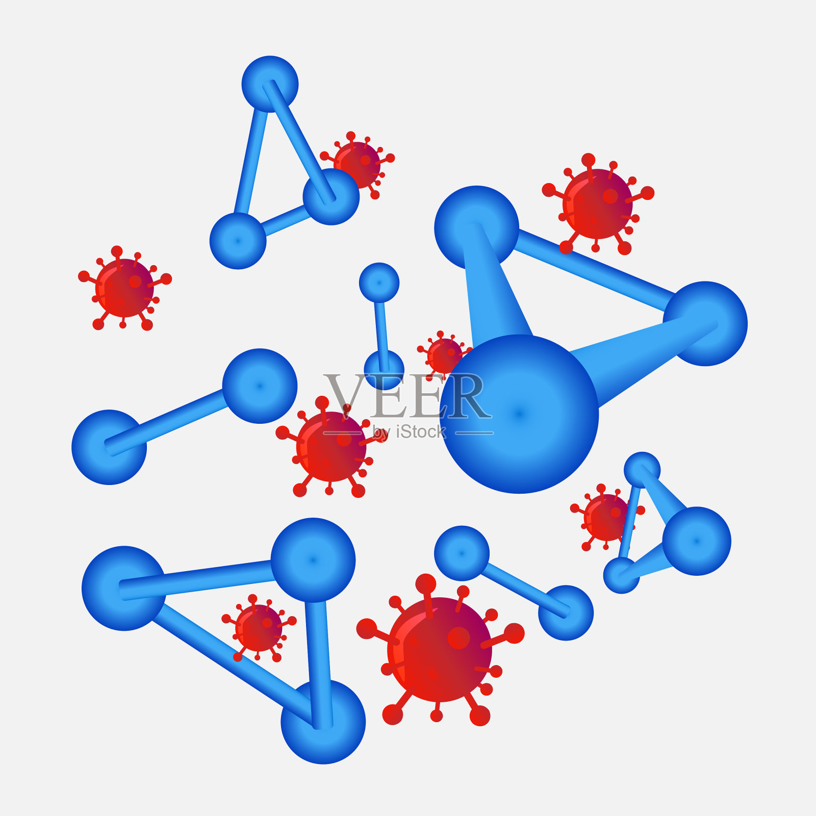 DNA感染冠状病毒设计背景插画图片素材