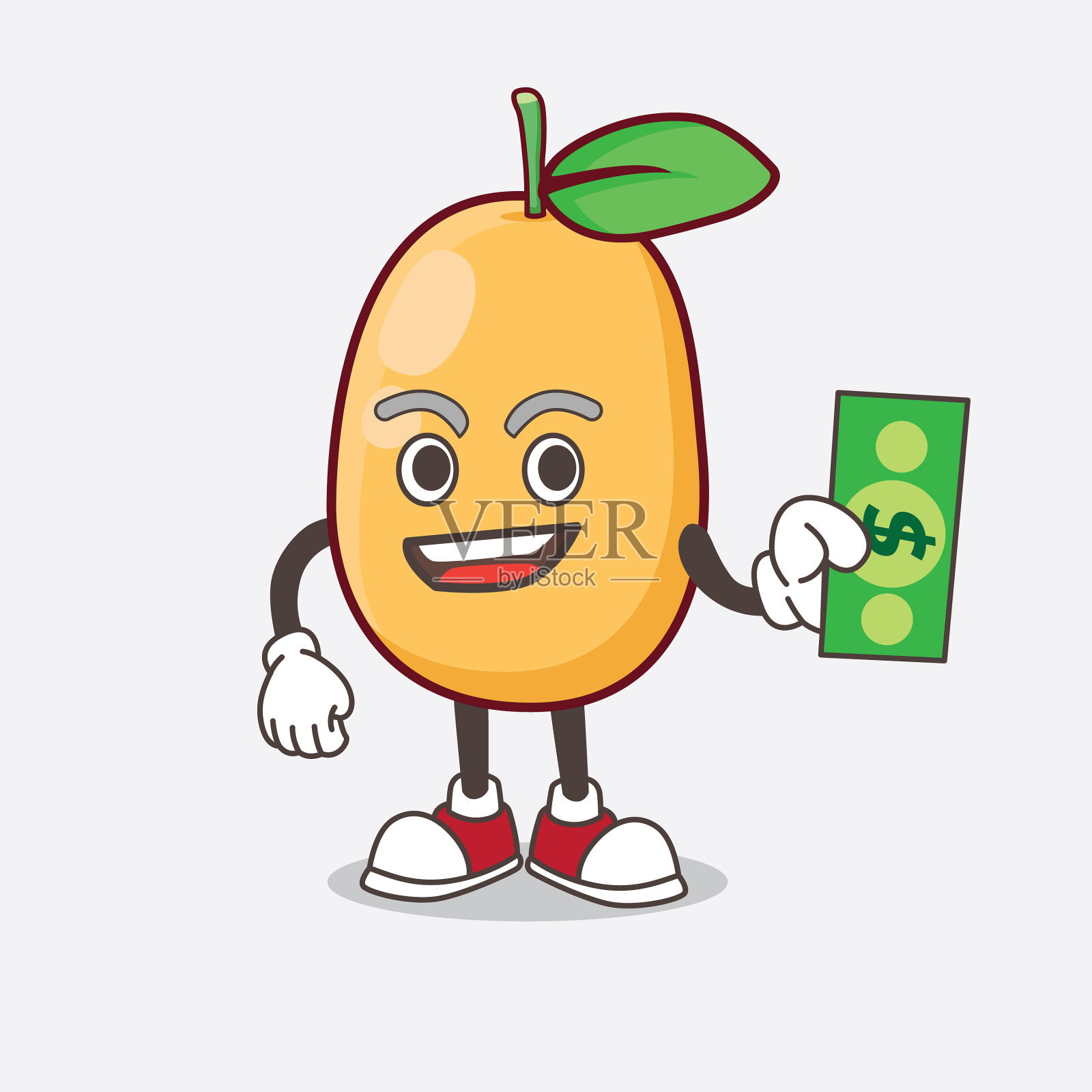 金橘水果卡通吉祥物人物赠送插画图片素材