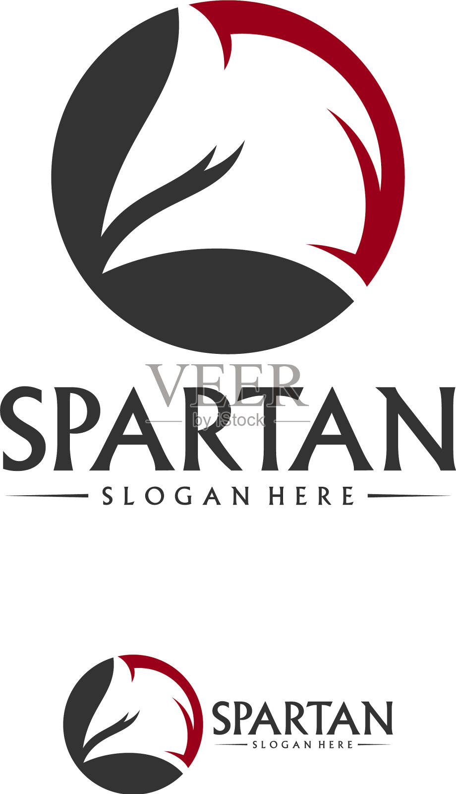斯巴达标志模板斯巴达头盔标志设计插画图片素材