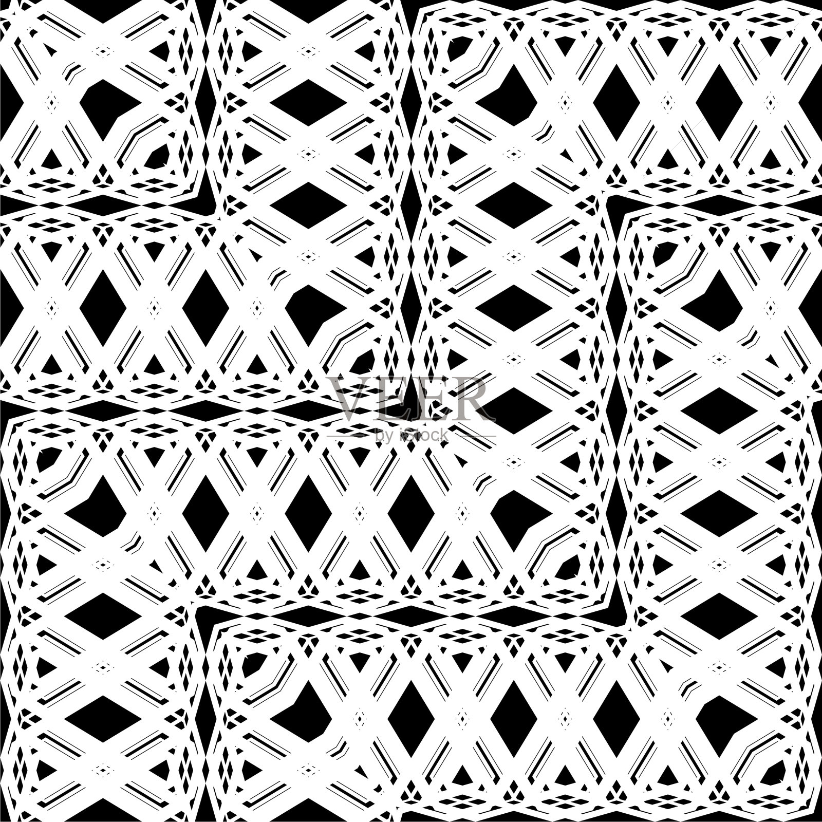 设计无缝单色网格图案插画图片素材