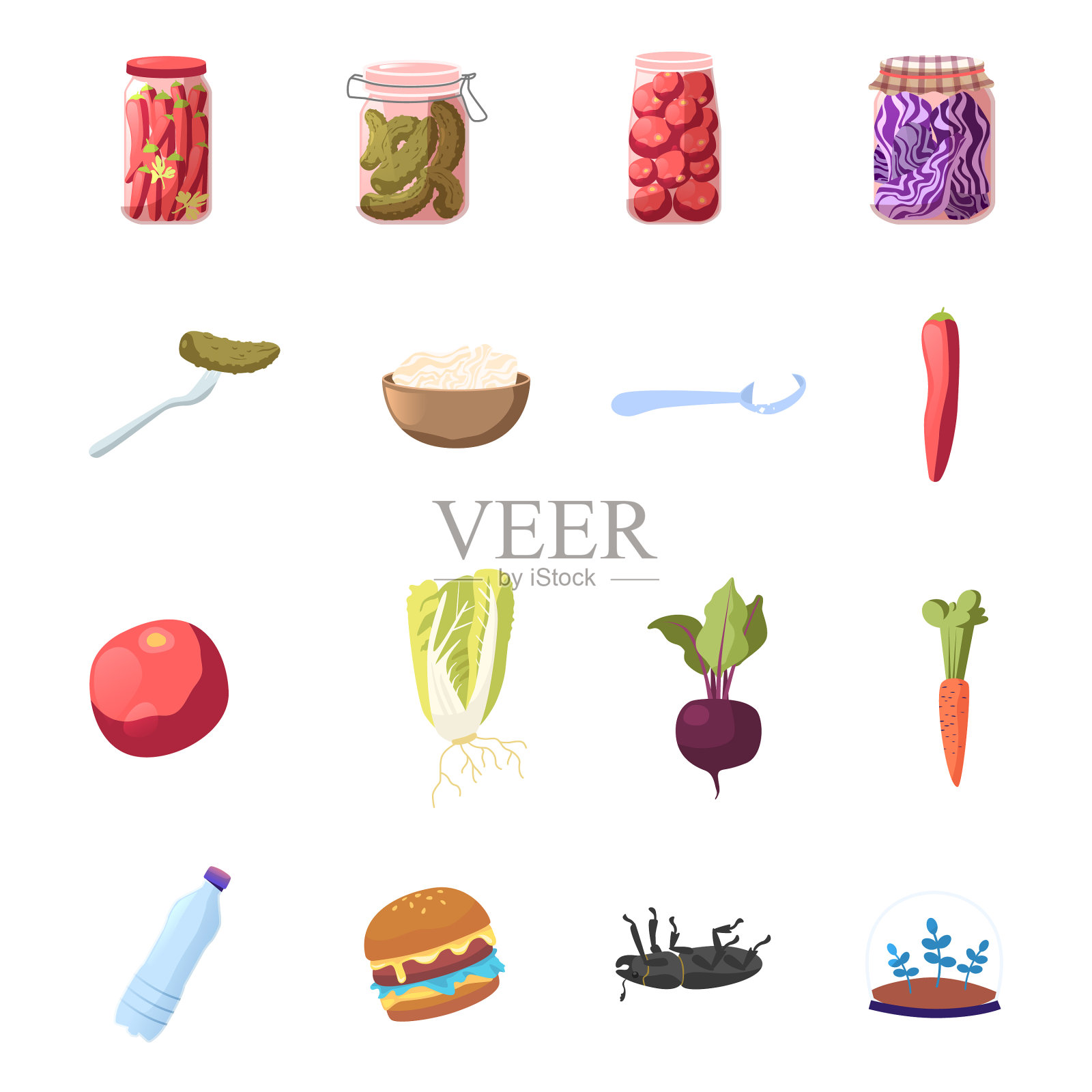 设置图标卡通红辣椒辣椒图标素材