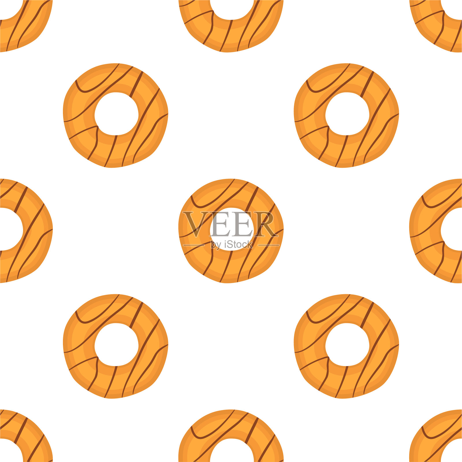 主题大套一模一样的饼干包五彩缤纷插画图片素材