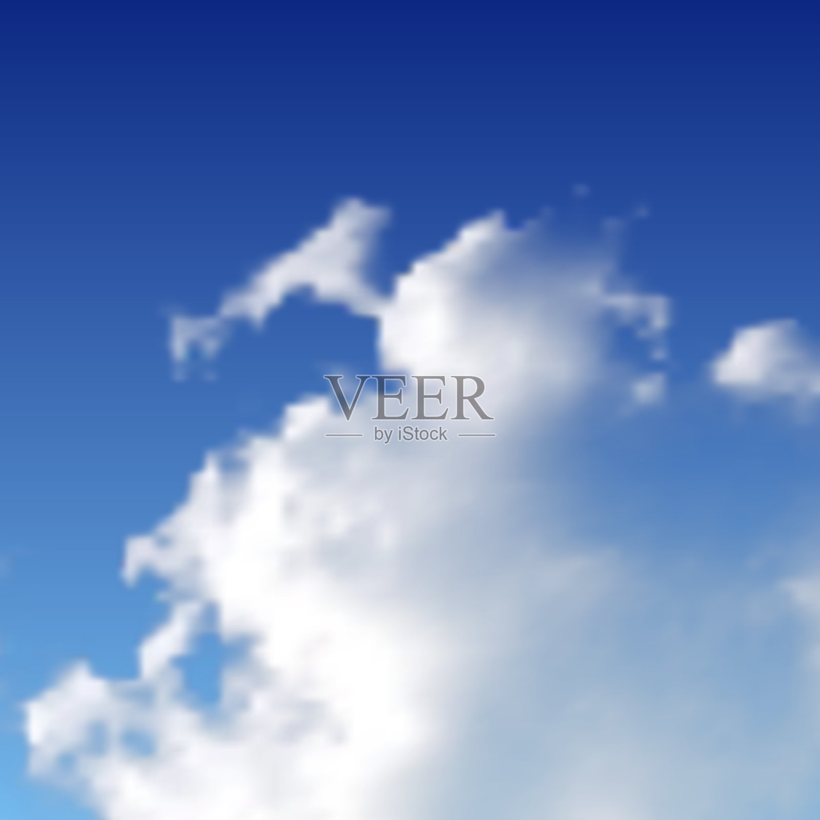 蓝天云层的低角度视图插画图片素材