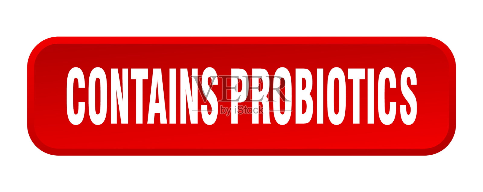 含有益生菌按钮含有益生菌插画图片素材