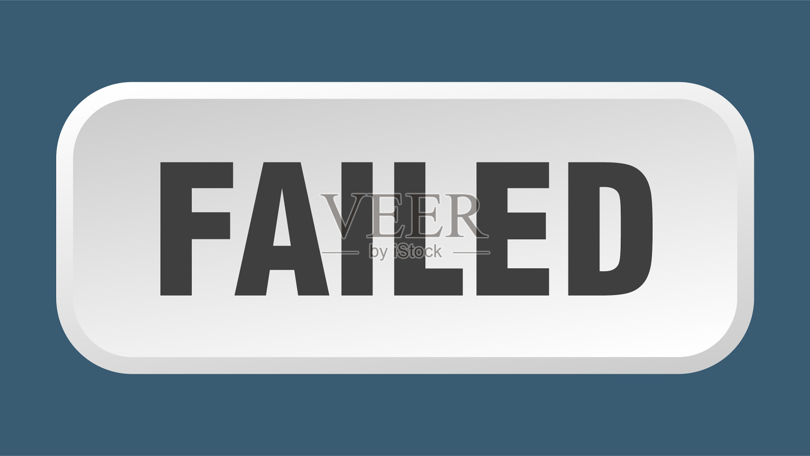 失败的方块3d按钮失败插画图片素材