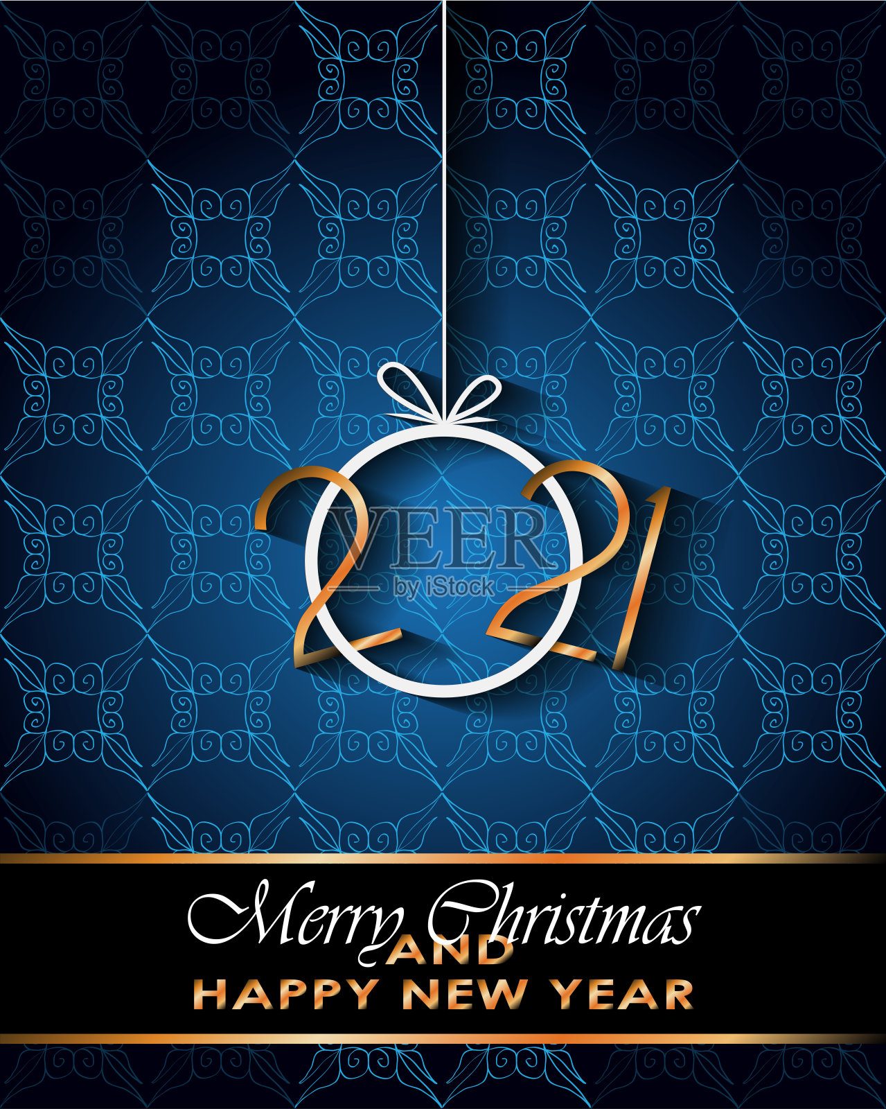 2021年新年快乐的背景为你的季节邀请，节日海报，贺卡。插画图片素材