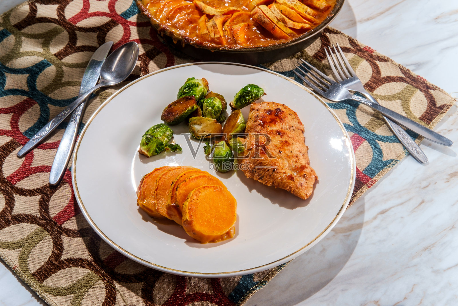 美国鸡红薯照片摄影图片