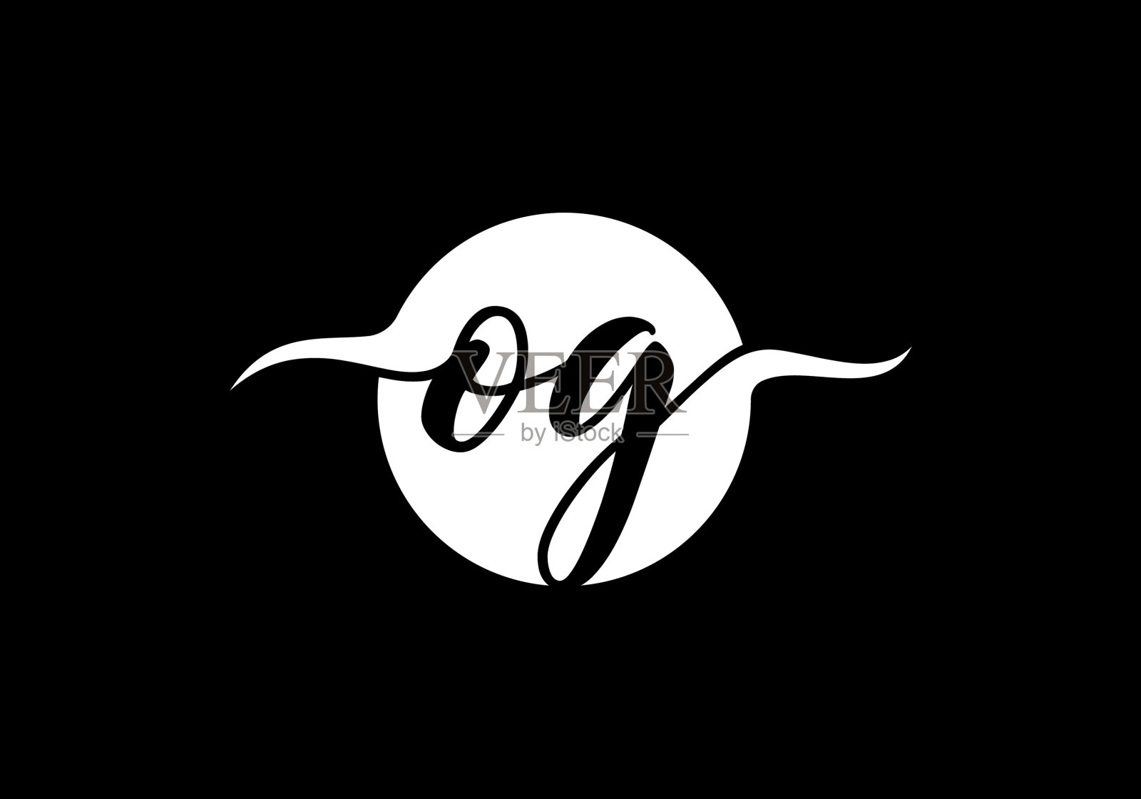 O首字母logo设计图形模板插画图片素材