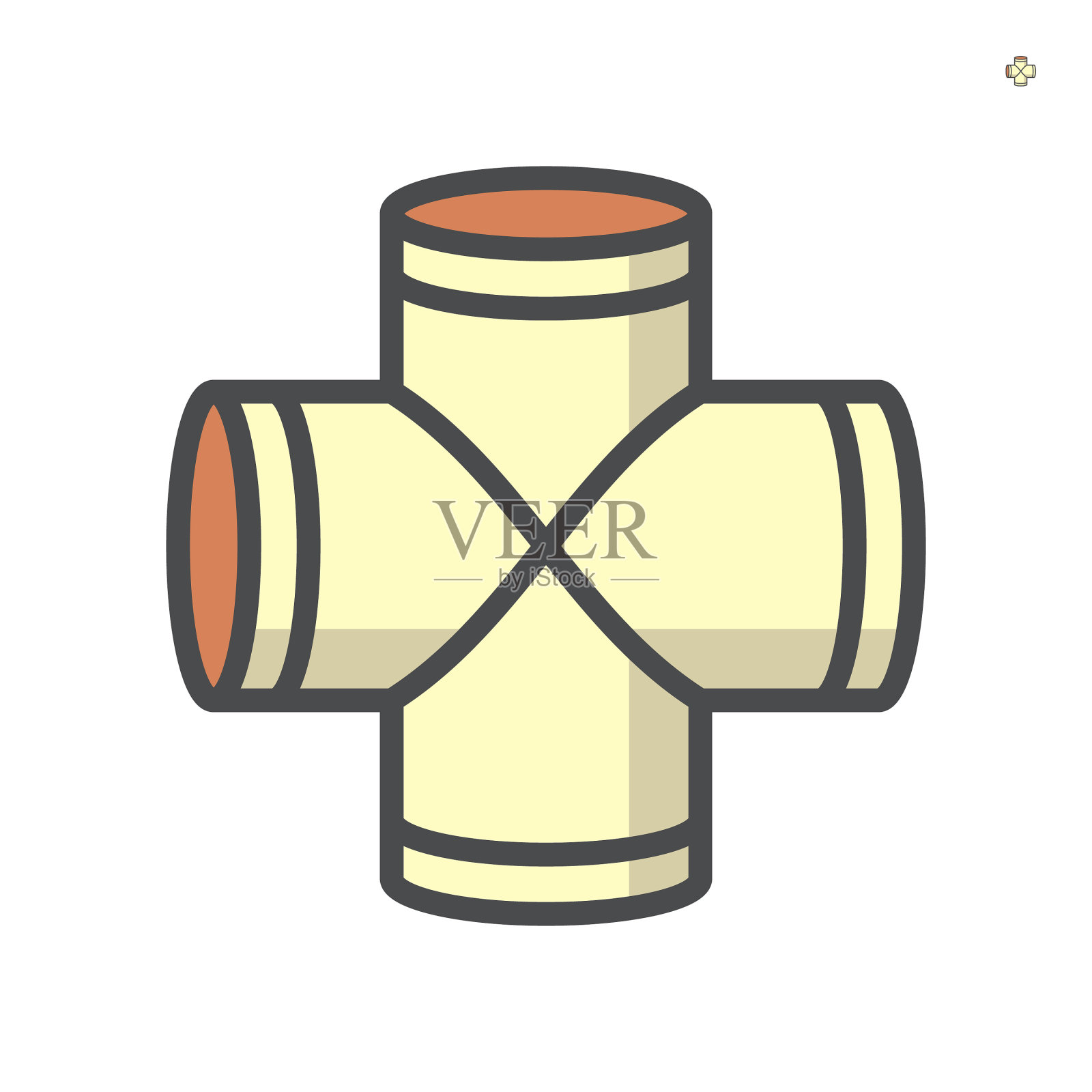 风管管道图标设计64x64像素完美图标素材