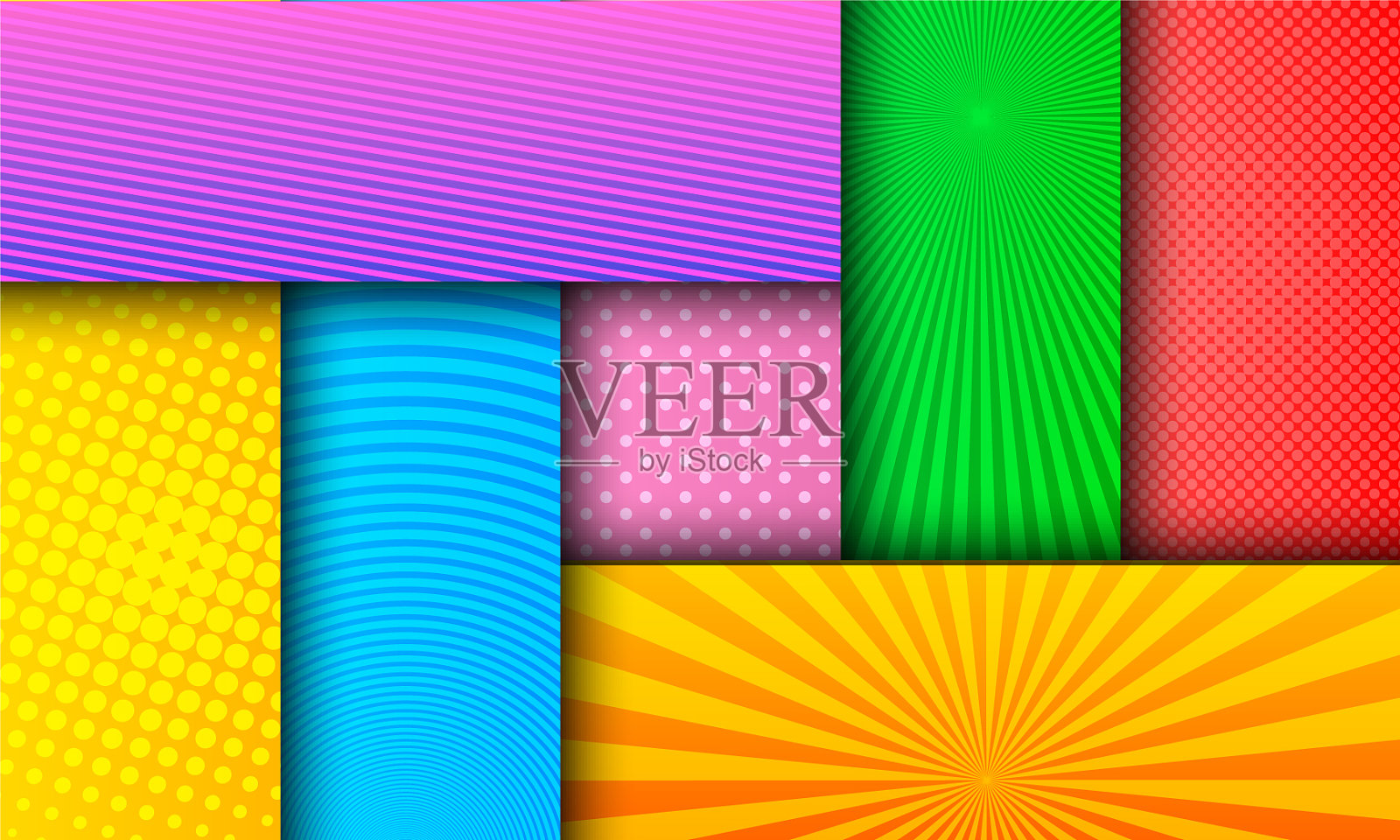 垂直和水平的横幅组成插画图片素材