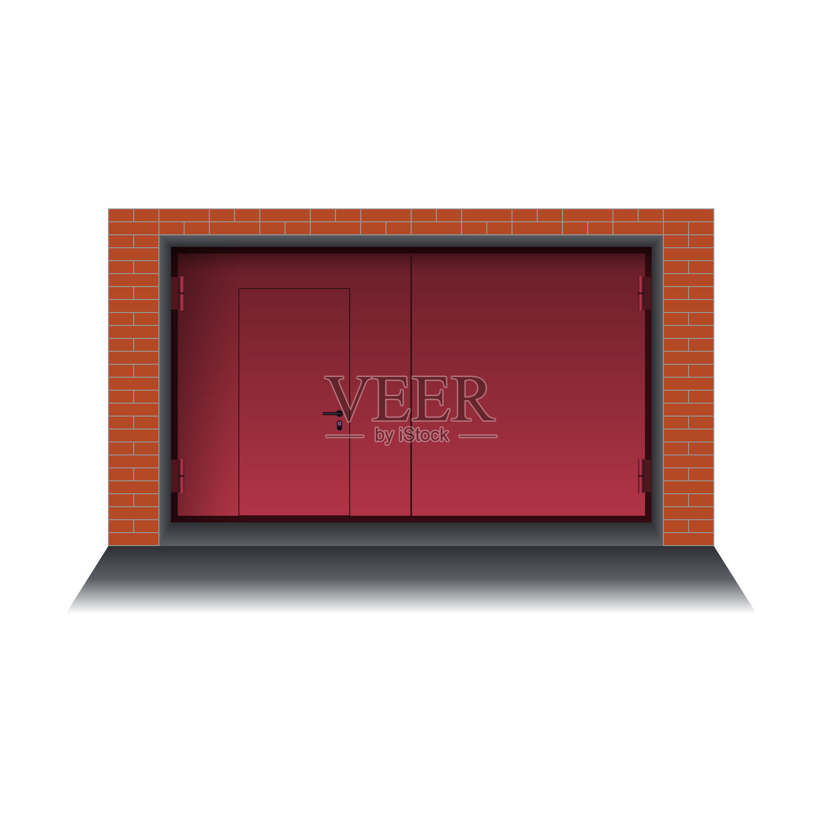 车库门图标现实的图标插画图片素材