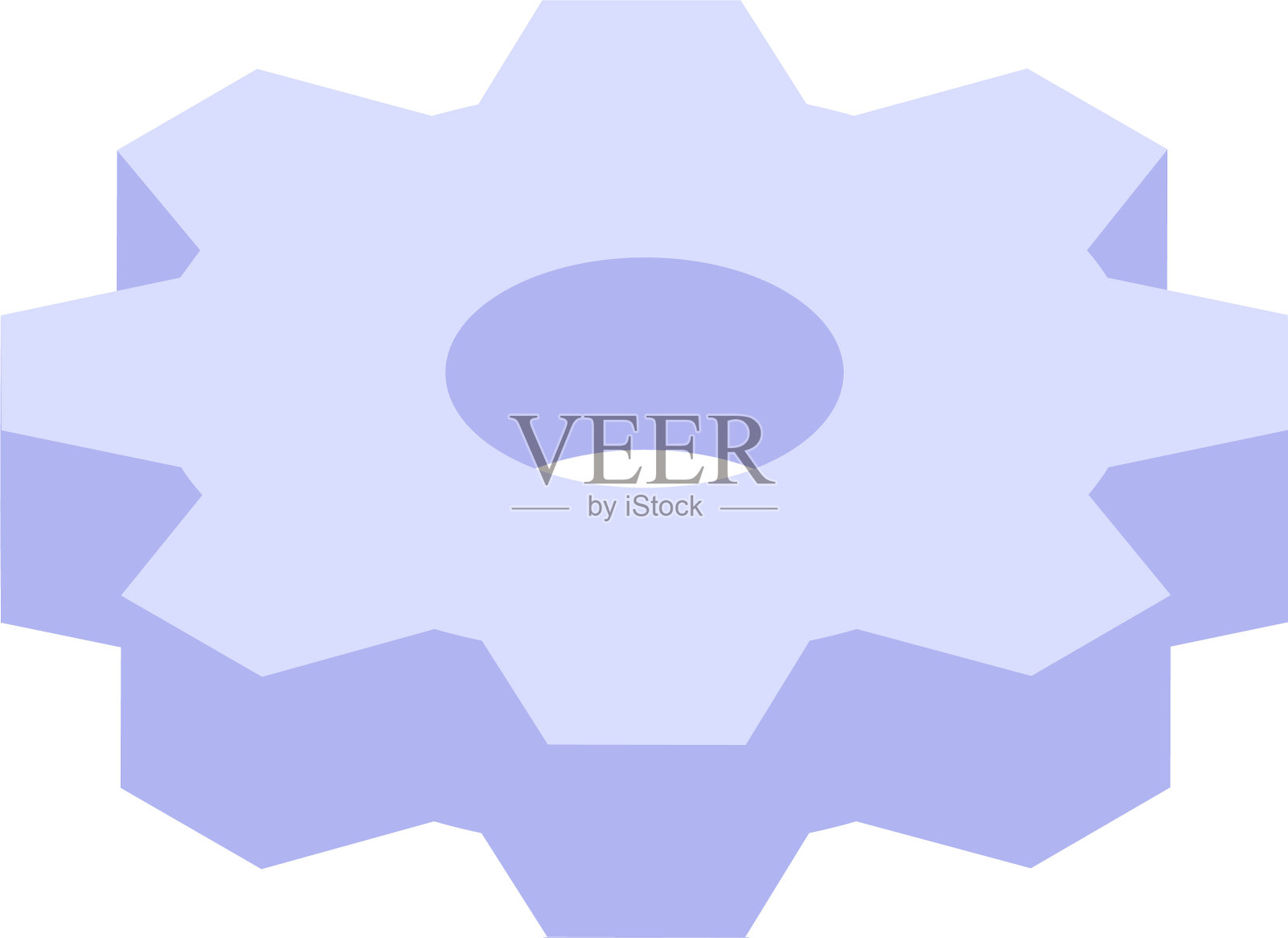 齿轮图标等距样式插画图片素材