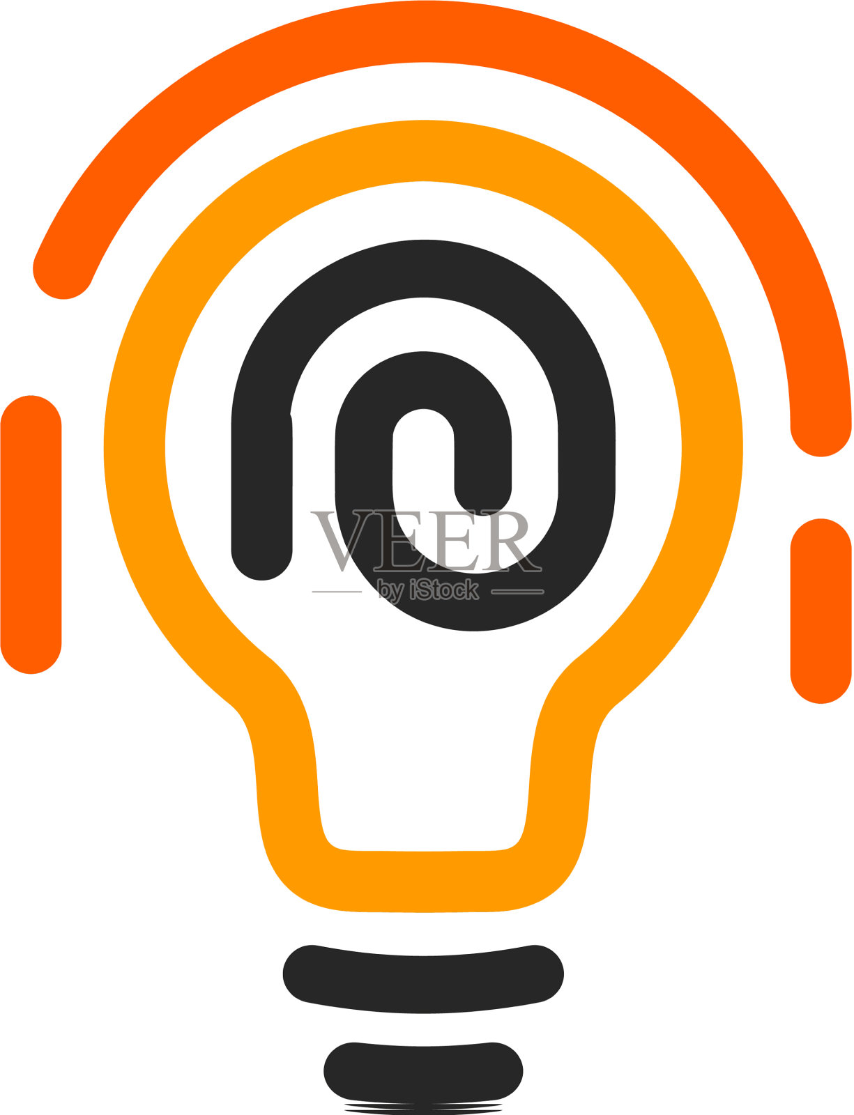 新想法符号风格化的灯泡图标图标素材