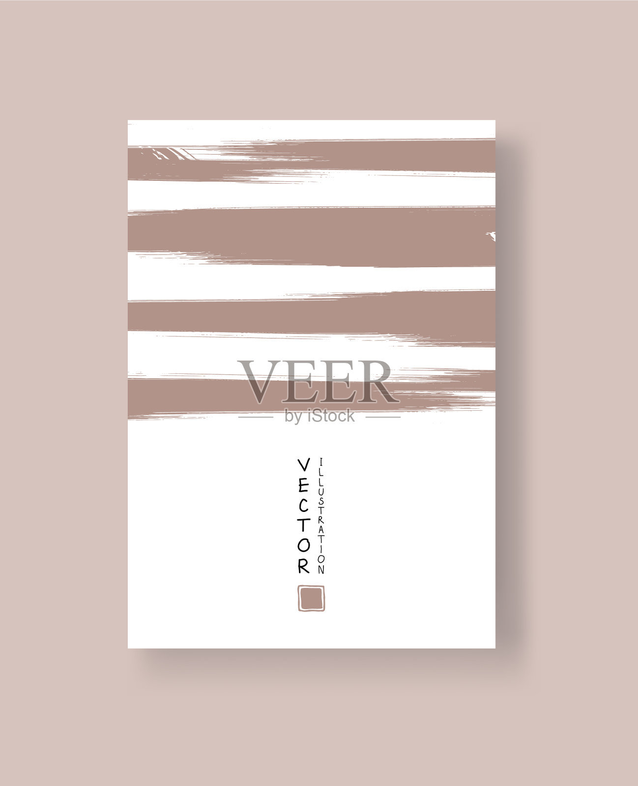 抽象的墨刷条幅与垃圾效果插画图片素材