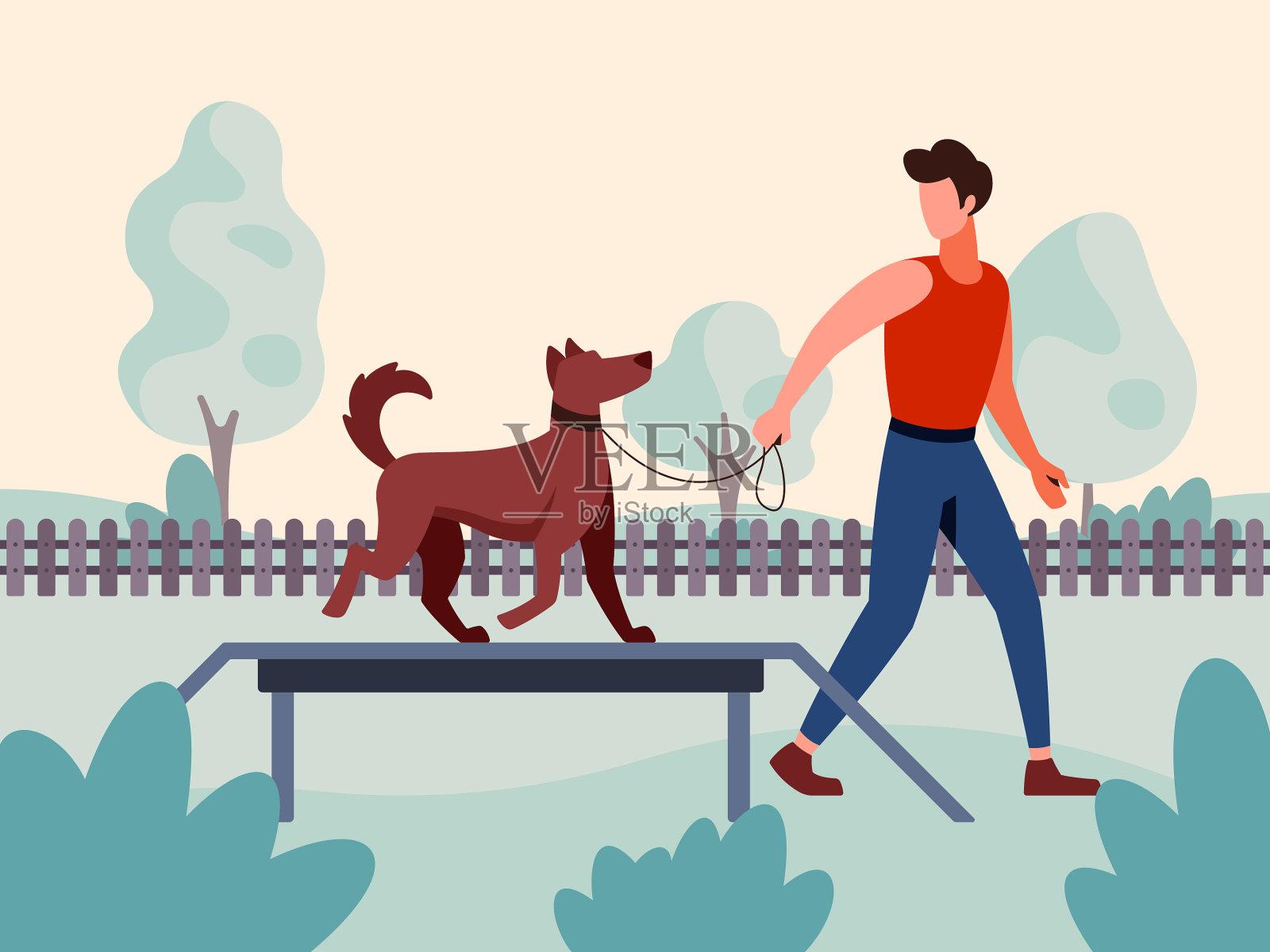 训犬专家插画图片素材