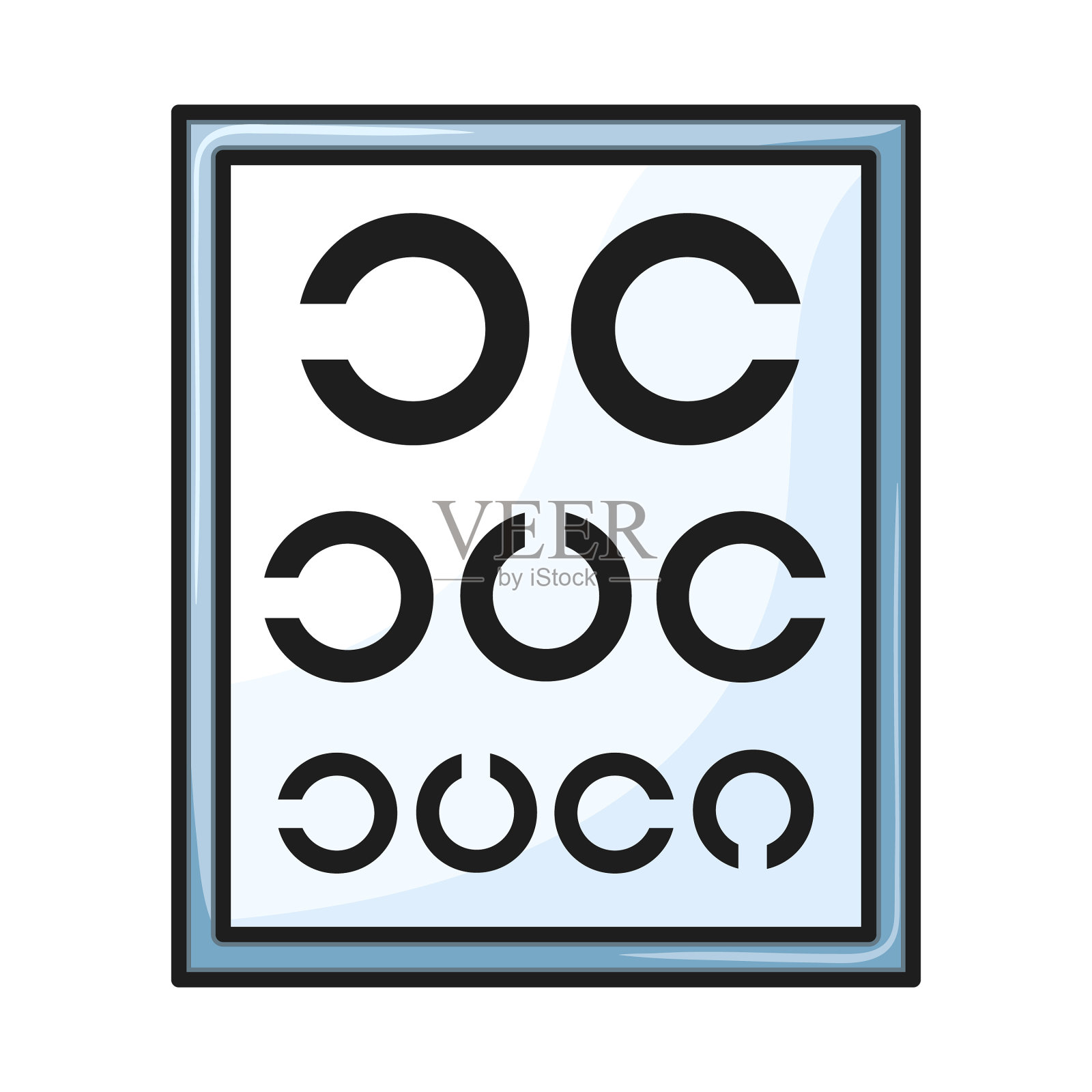 隔离对象测试和光学标志web插画图片素材