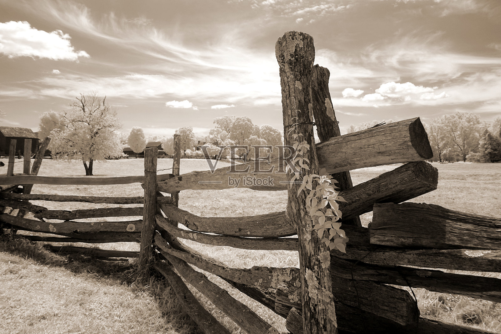 旧农庄的分裂栅栏照片摄影图片