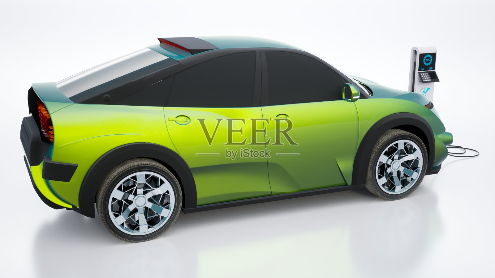 电动汽车充电照片摄影图片