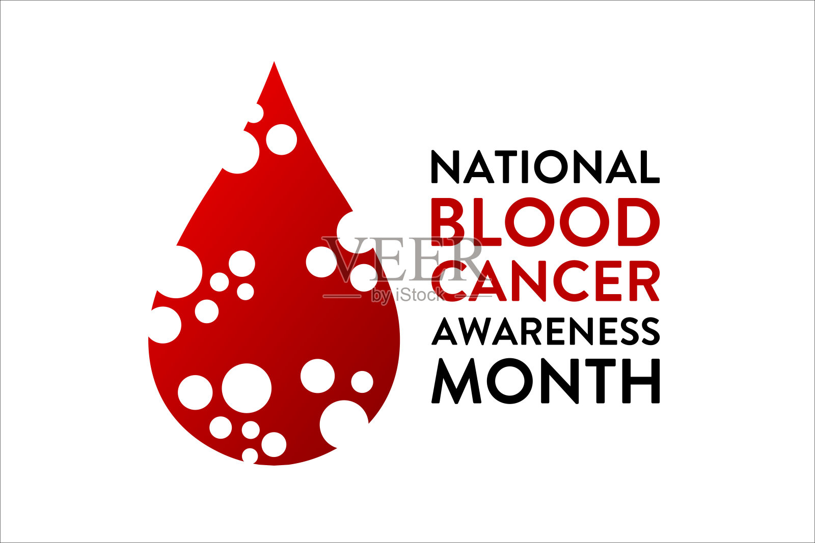 9月是全国血癌宣传月。模板的背景，旗帜，卡片，海报与文字题词。向量EPS10插图。插画图片素材
