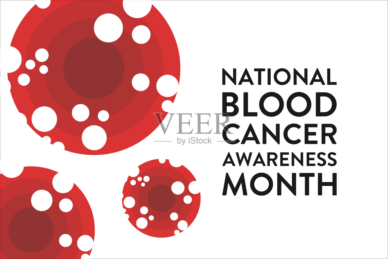 9月是全国血癌宣传月。模板的背景，旗帜，卡片，海报与文字题词。向量EPS10插图。插画图片素材